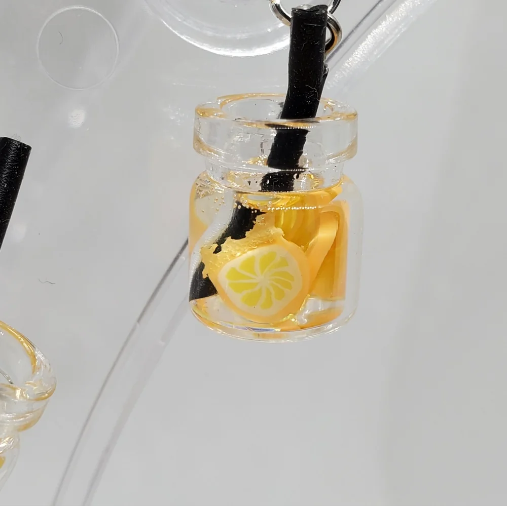 7/$10 Mini Fruit Jar Earrings, New